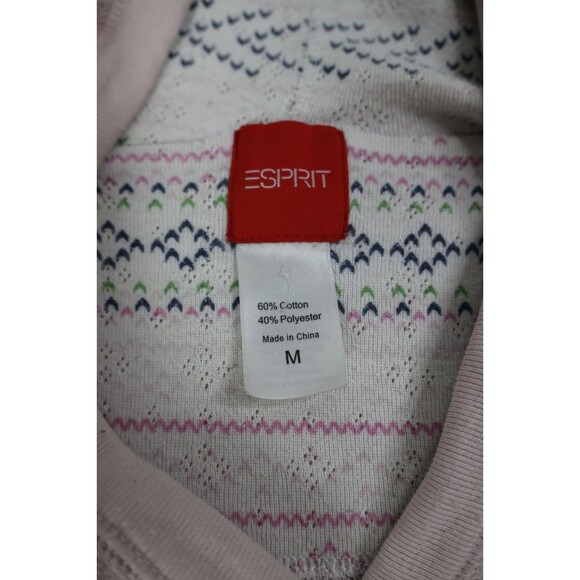 Esprit Vintage Easter Sweater Hoodie size Medium Light Pink Super Soft - Picture 3 of 7
